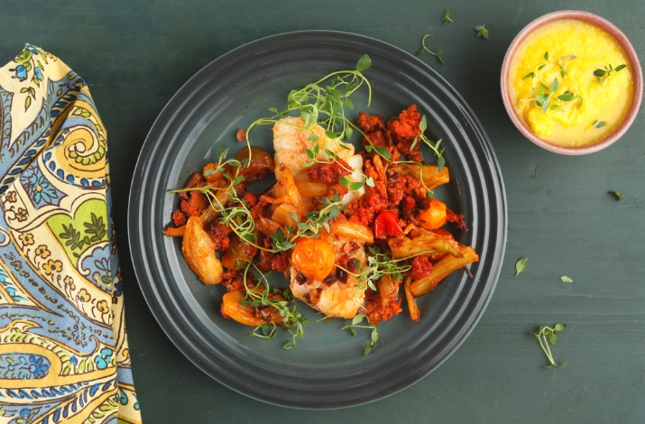 Hake with Fennel and Chorizo