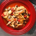 Chicken With Mushrooms In Pepitoria Sauce
