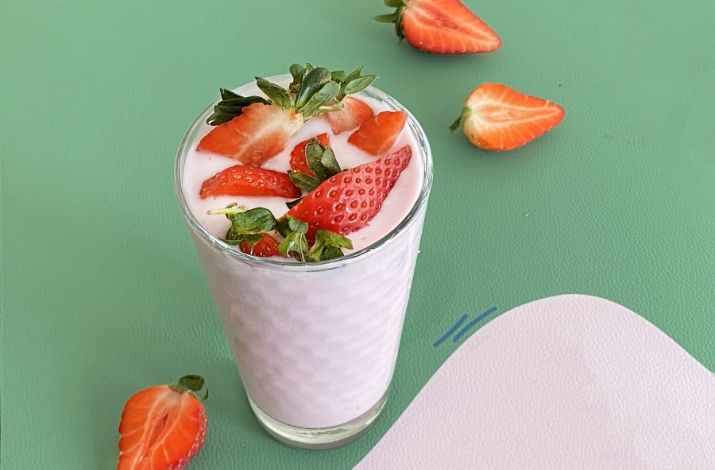 Strawberry Lavender Milkshake