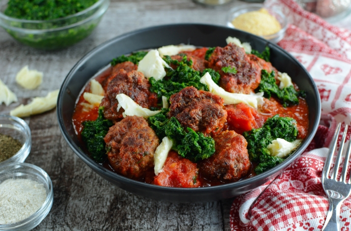 Italian Meatballs with Spinach