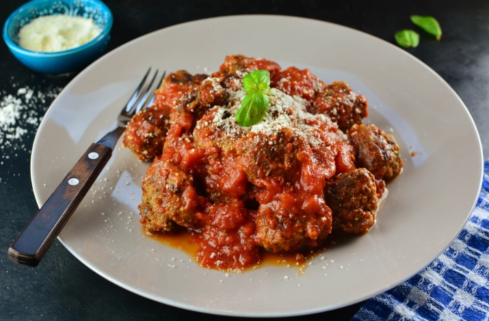 Low-Carb Italian Meatballs with Parmesan