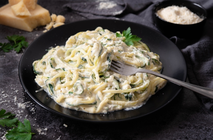 Low-Carb Four Cheese Zoodles