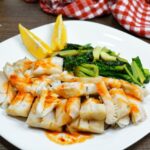 Spicy Steamed Cod Fillet with Collard Greens