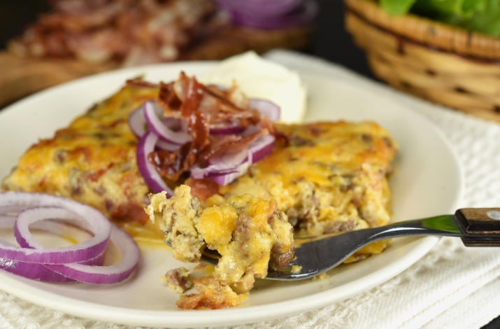 Double Bacon Cheeseburger Casserole