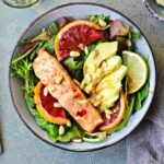 Baked Salmon and Veggie Salad