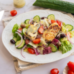 Mediterranean Salad with Seared Halloumi